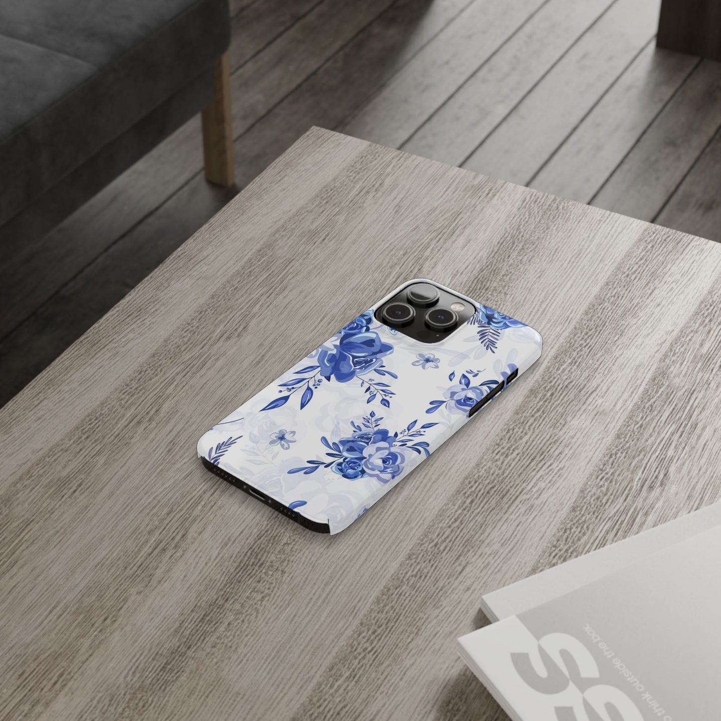 Blue and White Toille, Slim Phone Cases, Case-Mate IPHONE16 and all sizes