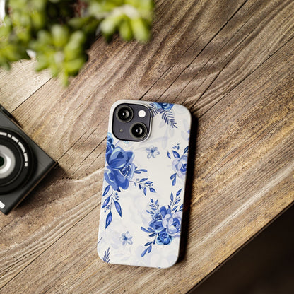 Blue and White Toille, Slim Phone Cases, Case-Mate IPHONE16 and all sizes