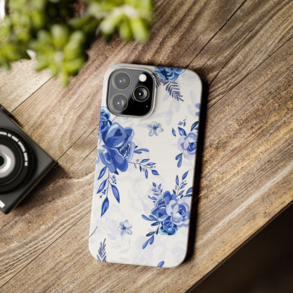 Blue and White Toille, Slim Phone Cases, Case-Mate IPHONE16 and all sizes