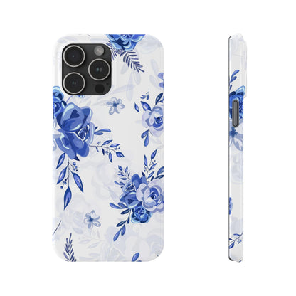 Blue and White Toille, Slim Phone Cases, Case-Mate IPHONE16 and all sizes