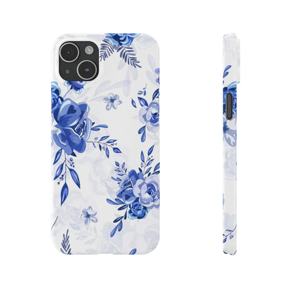 Blue and White Toille, Slim Phone Cases, Case-Mate IPHONE16 and all sizes