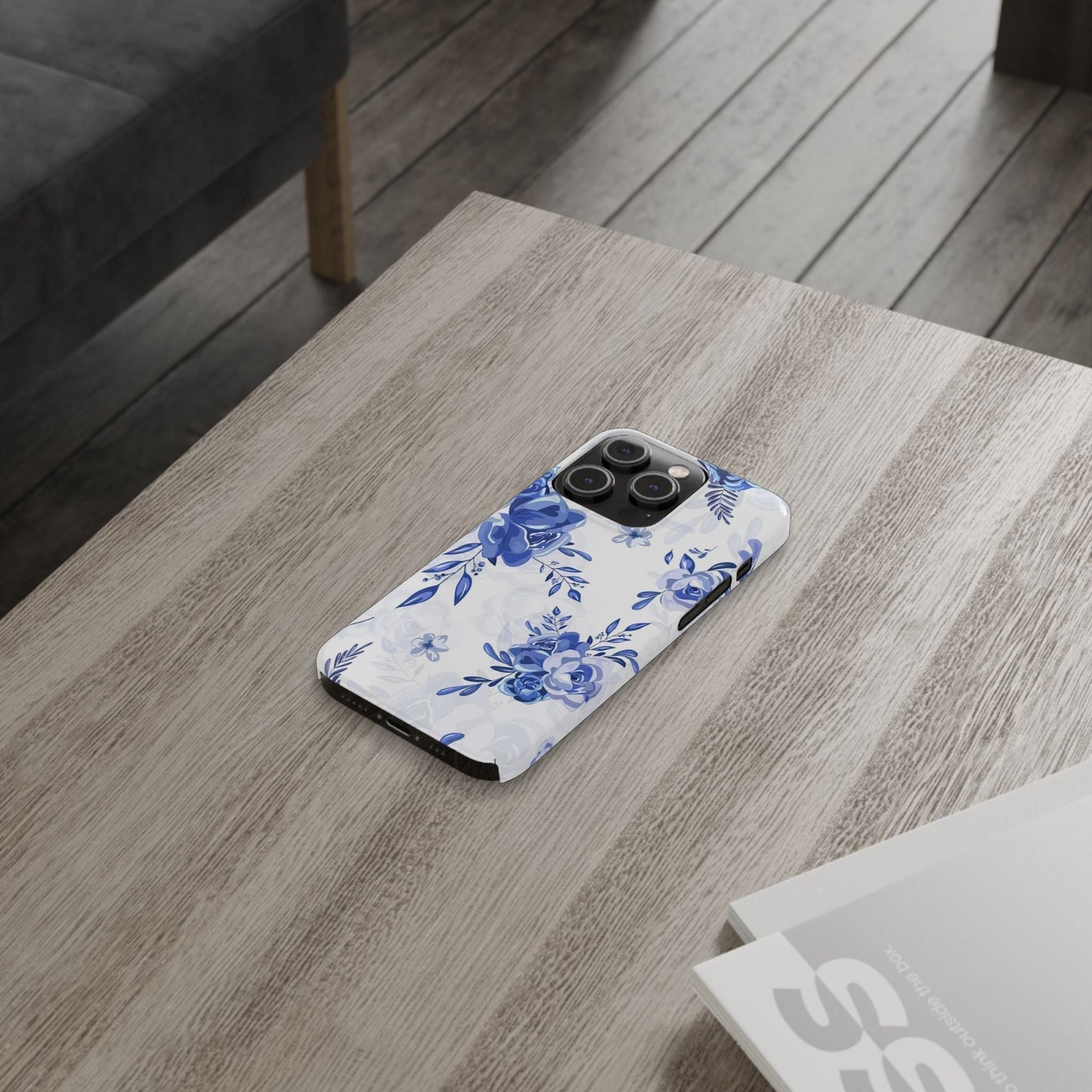 Blue and White Toille, Slim Phone Cases, Case-Mate IPHONE16 and all sizes