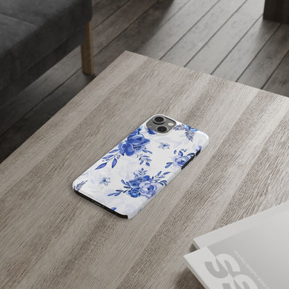 Blue and White Toille, Slim Phone Cases, Case-Mate IPHONE16 and all sizes