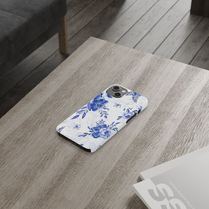 Blue and White Toille, Slim Phone Cases, Case-Mate IPHONE16 and all sizes