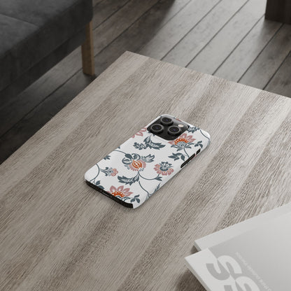 Pink and Green Flower Pattern, Floral Slim Phone Cases, Case-Mate IPHONE16 and all sizes