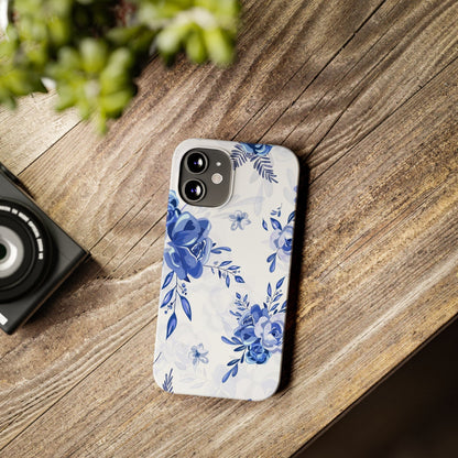 Blue and White Toille, Slim Phone Cases, Case-Mate IPHONE16 and all sizes